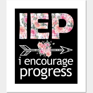 special education teacher shirt cheetah, iep i encourage progress, Flower Posters and Art